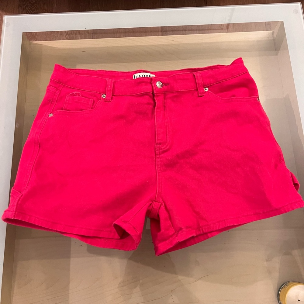 Mens 2XL Pink Jean Shorts